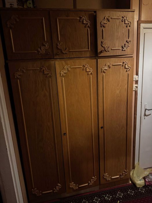 Oddam duży zestaw mebli stylowych PRL regały szafy salon kuchnia