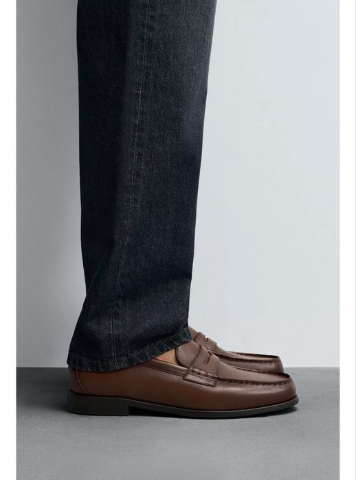 Шкіряні лофери ZARA (розмір 46)