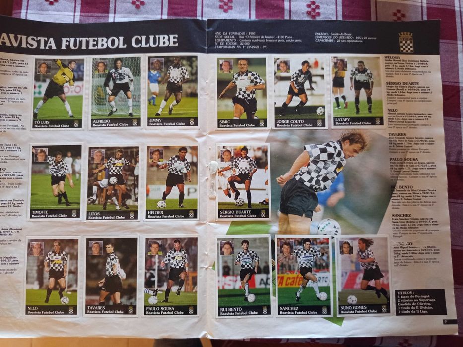 Caderneta cromos Panini época 96/97