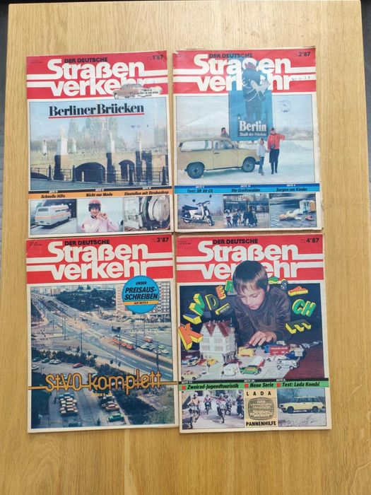 Rocznik Straben verkehr 1987 FSO WARS Lada Simson ETZ 250 Trabant