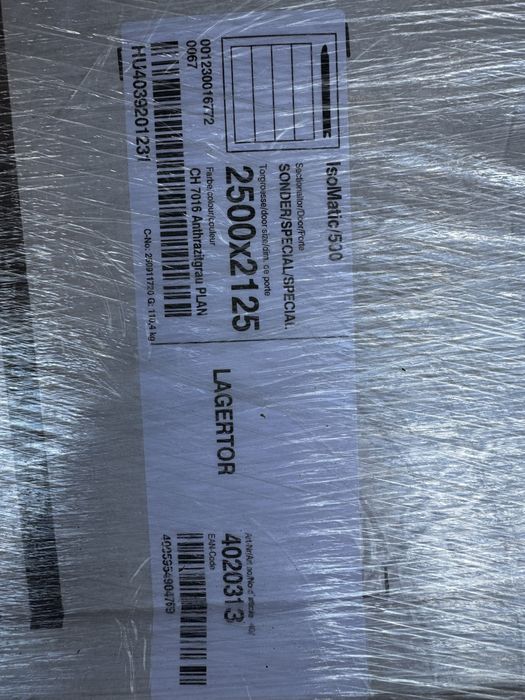 Brama segmentowa Hormann isomatic 2500x2125 antracyt