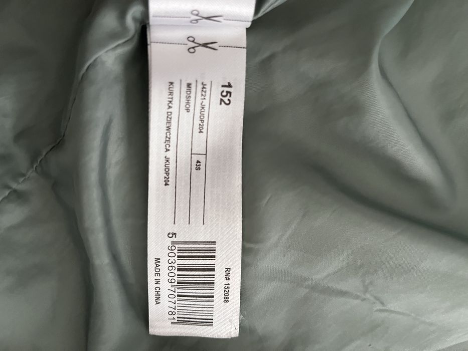 Płaszcz puchowy 152 (wypełnienie syntetyczne) 4F z  dziewczęcy