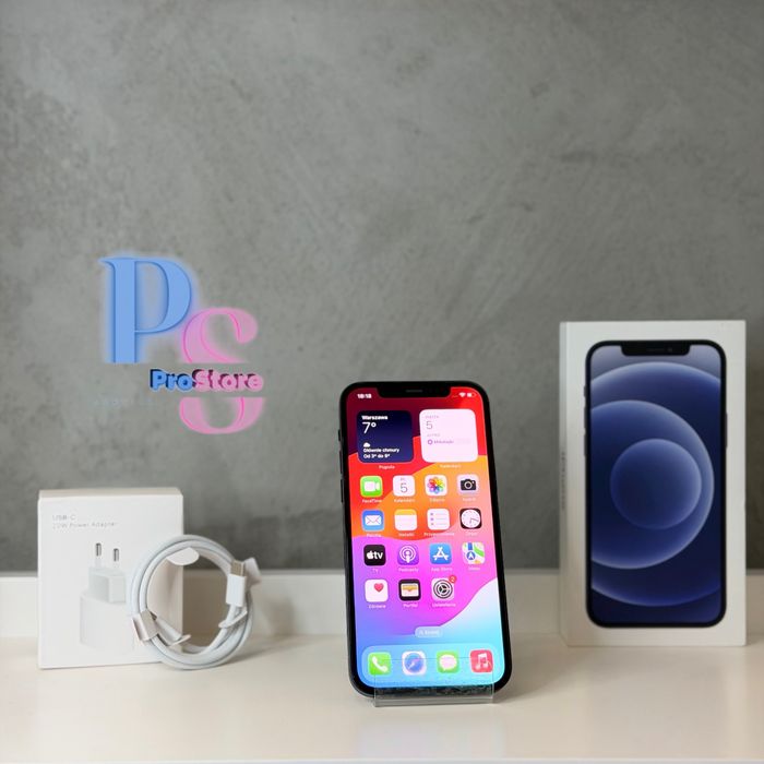 Apple iPhone 12 64GB Black | Bateria 100% | Stan idealny | FV/GW