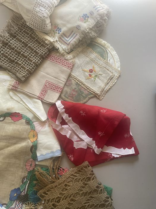 Crochets, toalhas, jogos individuais