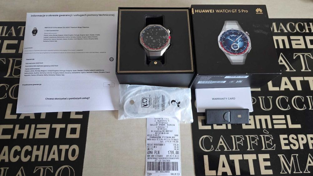 HUAWEI WATCH GT 5 PRO elite 46mm NOWY NIEUZYWANY gwar.24M!komplet