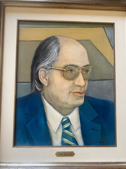 Pintura a óleo Amélia Moura e Sá 60 cm Original