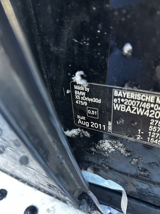 Kompletny przód drzwi klapa bmw x5 e70 3.0 d 12r lift