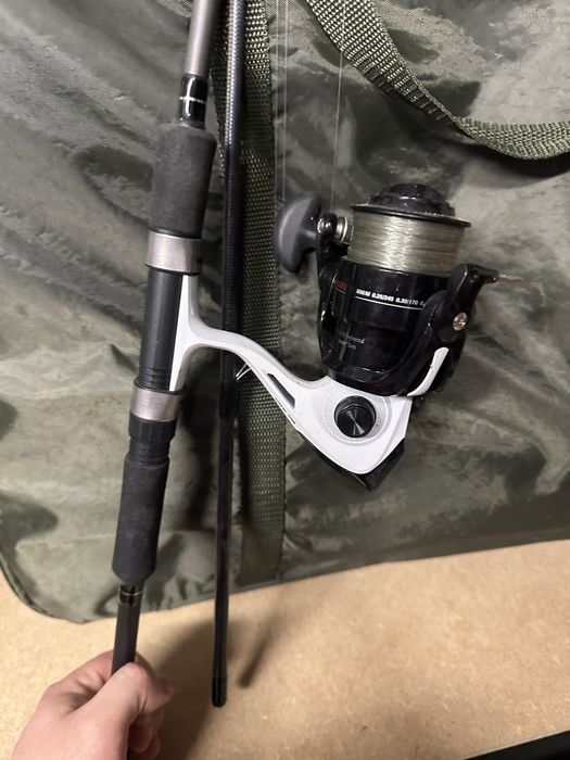 Sprzedam zestaw spinningowy – wędka + kołowrotek + przynęty