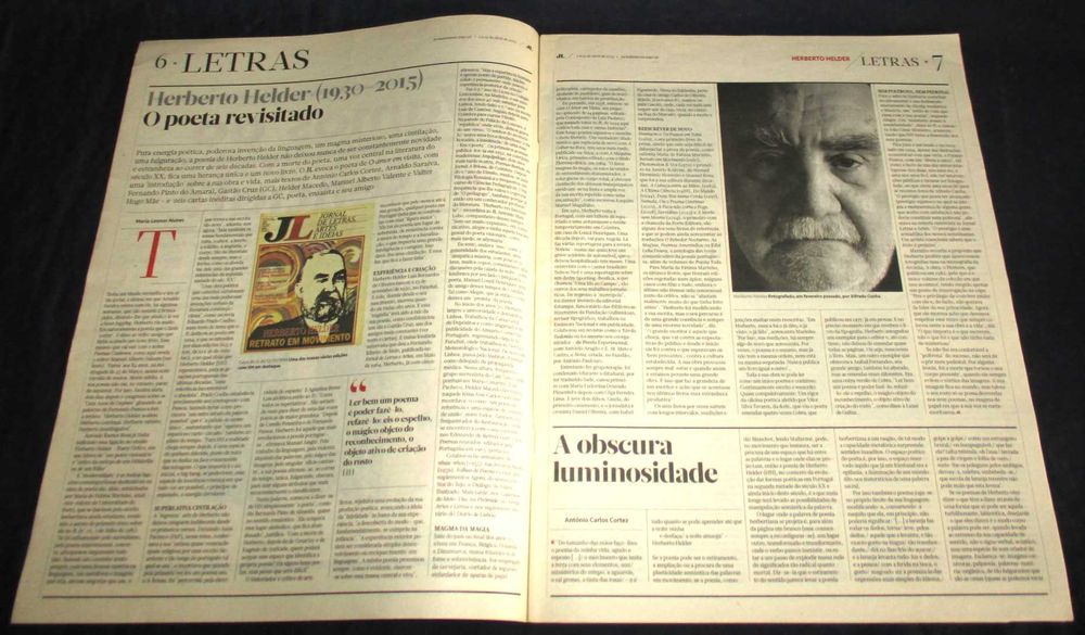 Jornal de Letras Artes e Ideias Herberto Helder