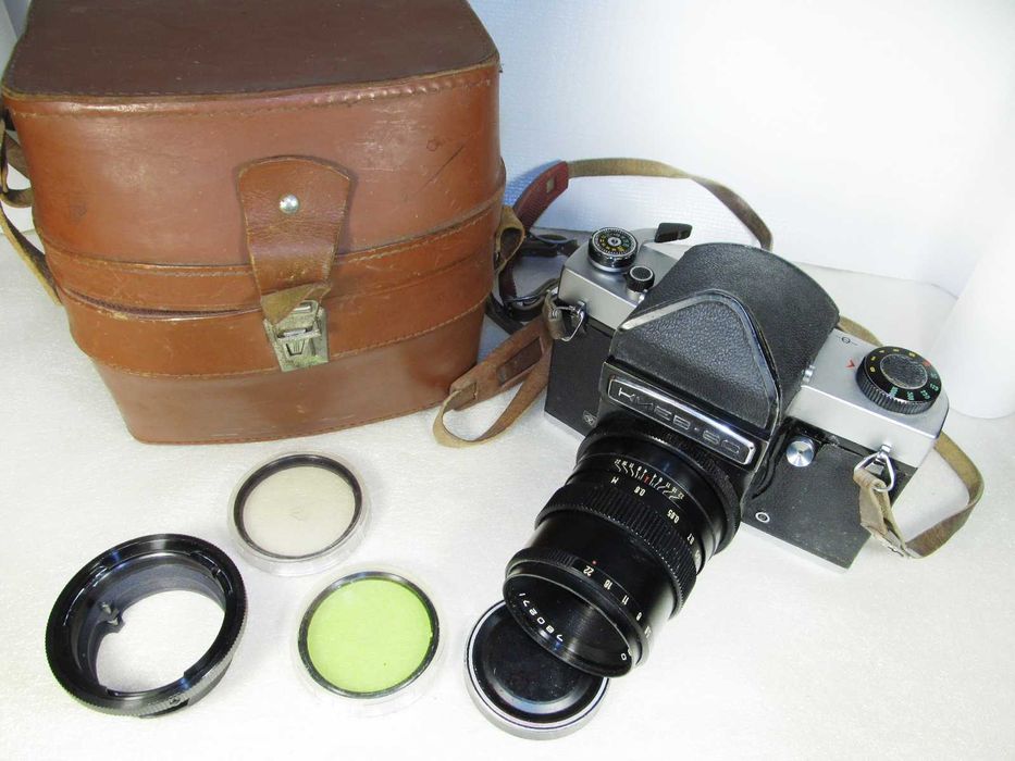Фотоаппарат Киев - 6С. Рабочий. Кофр. Кольцо, светофильтры.