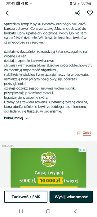 Syrop z kwiatu czarnego bzu