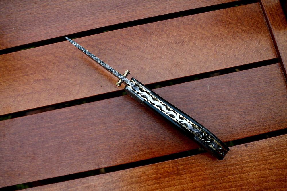 Дамаск. Большой складной нож - 4