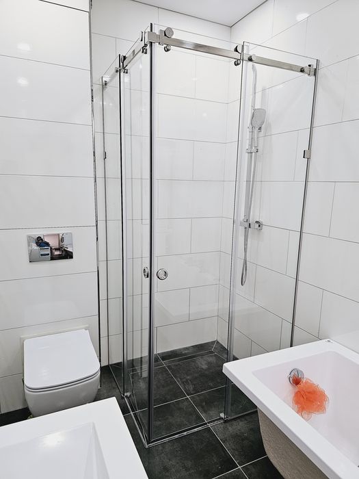 Душова кабіна із загартованого скла, скляні двері, душова перегородка