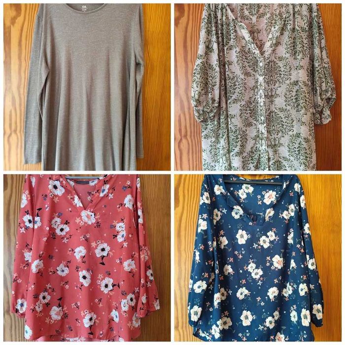 Camisolas, calções, calças, pijamas de L, XL, XXL, 4XL, 5XL, 46, 48 e 54