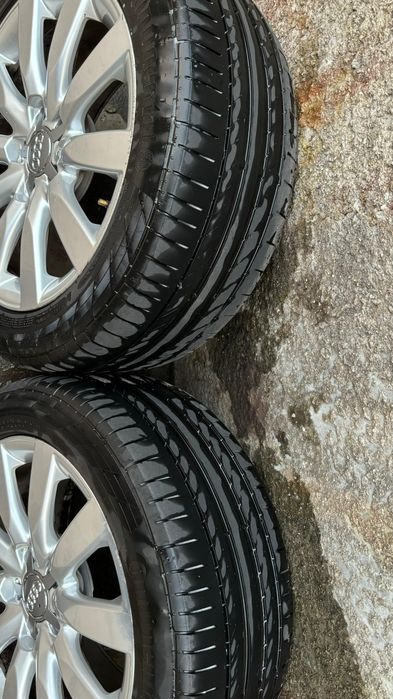 Jantes audi a4 b8 17" s-line originais furacão 5 ×112 com pneus meio p