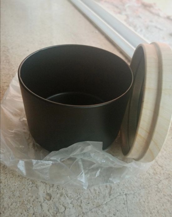 Recipientes para velas Preto/Branco