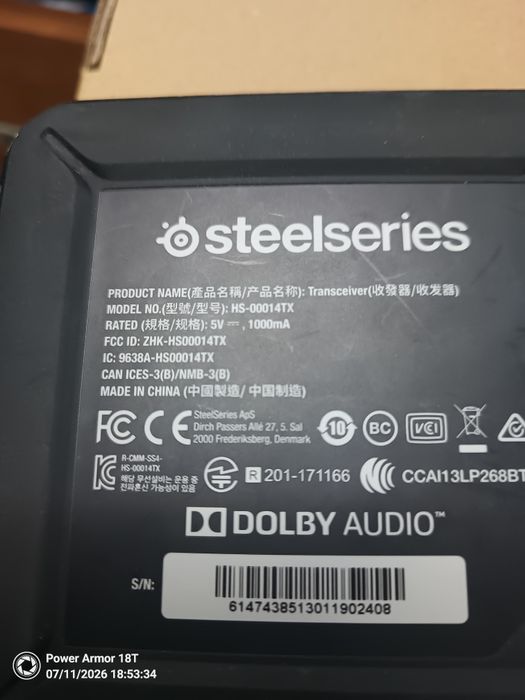 Transceiver SteelSeries HS-000014TX i HS- 00007 – Wysoka jakość dźwięk