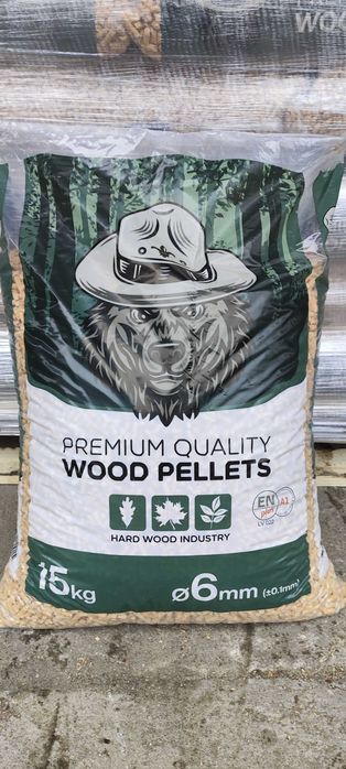 Pellet liściasty twardy jasny buk jesion dąb 19,8MJ 6mm EN A1 WINDA