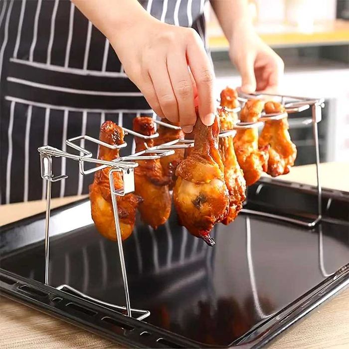 Подставка для запекания куриных окорочков на гриле Weber барбек ростер