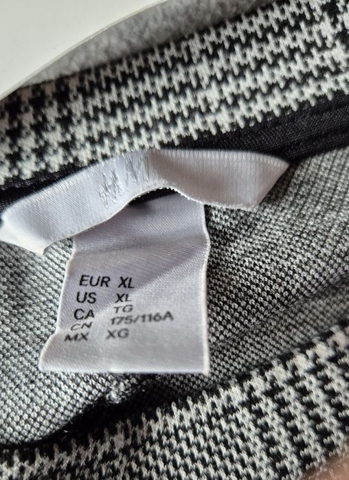 H&M dzianinowa sukienka w kratkę roz XL