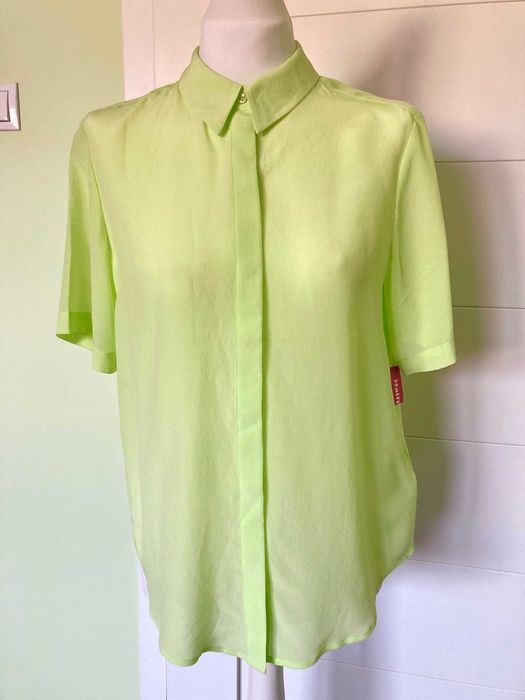 Nowa jedwabna luksusowa bluzka koszula seledyn Other Stories