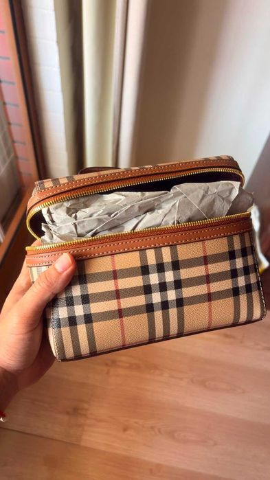 Burberry Mini Check Vanity Bag