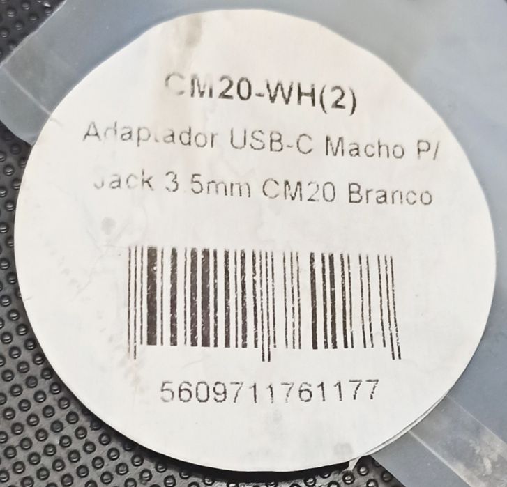 Adaptador USB-C --> Audio Jack 3.5mm Mic In (dois modelos disponíveis)