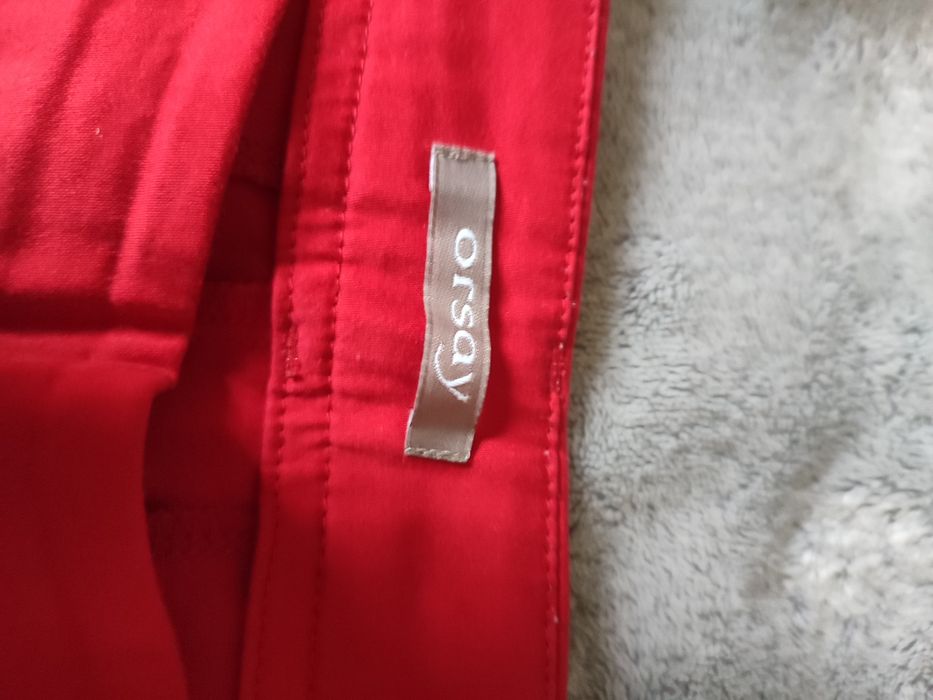 Spodnie czerwone  3/4 Orsay