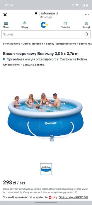 Basen rozporowy Bestway 3,05 x 0,76 m