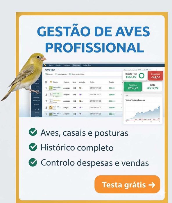 ORNIFLOW – Software Profissional para Criadores de Aves