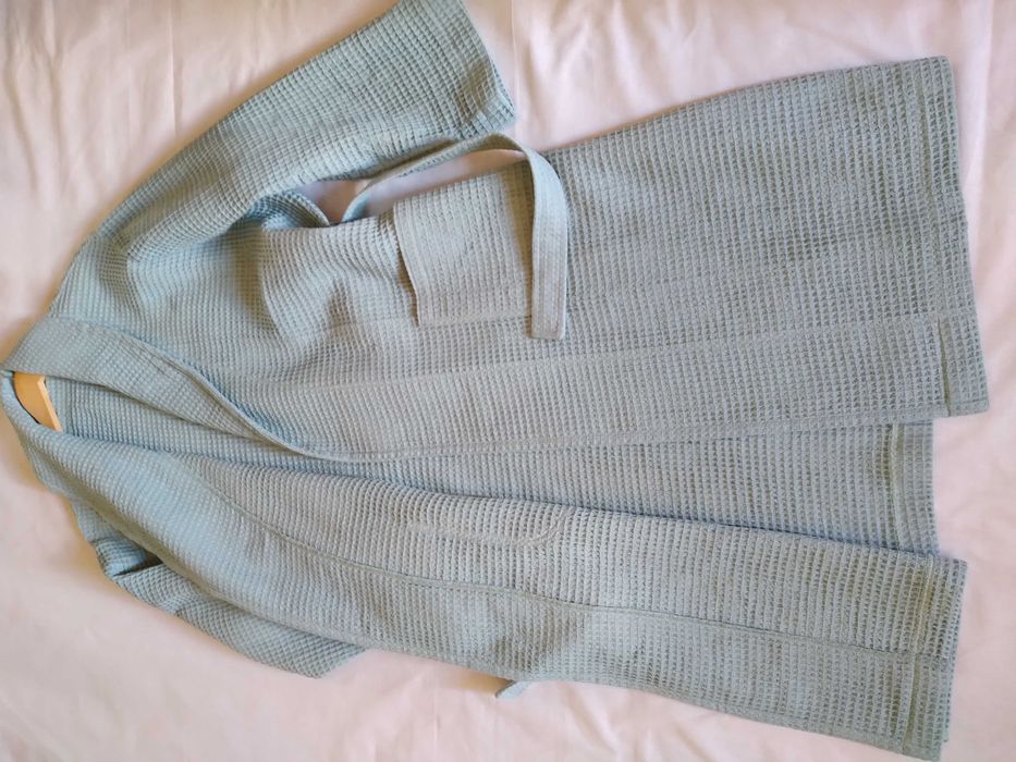 Халат з вафельної тканини унісекс