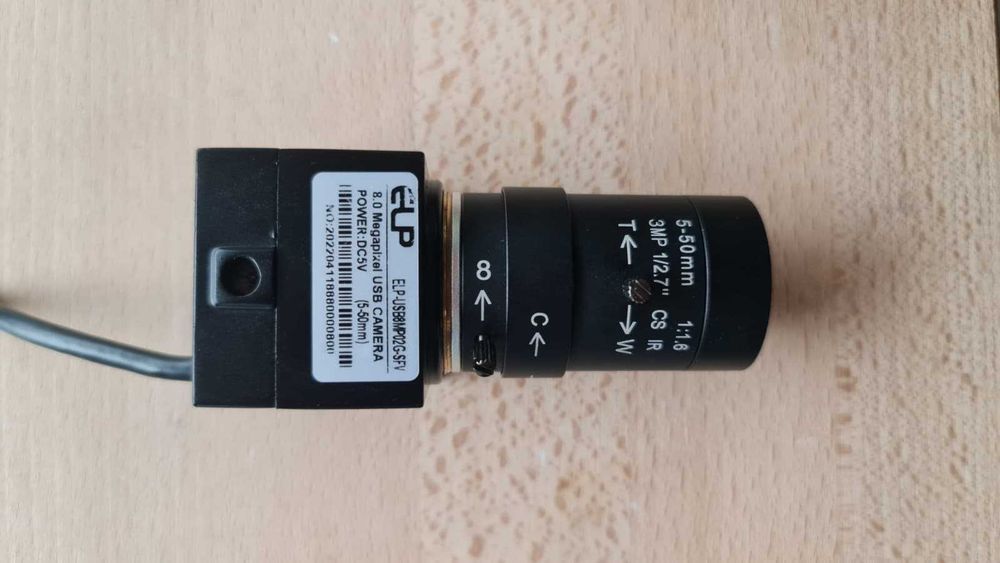 Kamera USB ELP 8MP Sony IMX179 + obiektyw varifocal 5–50mm