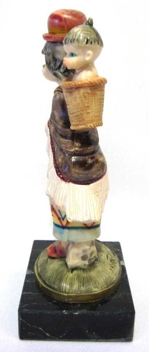 Статуетка Жінка Дитина Композит Мармур Італія