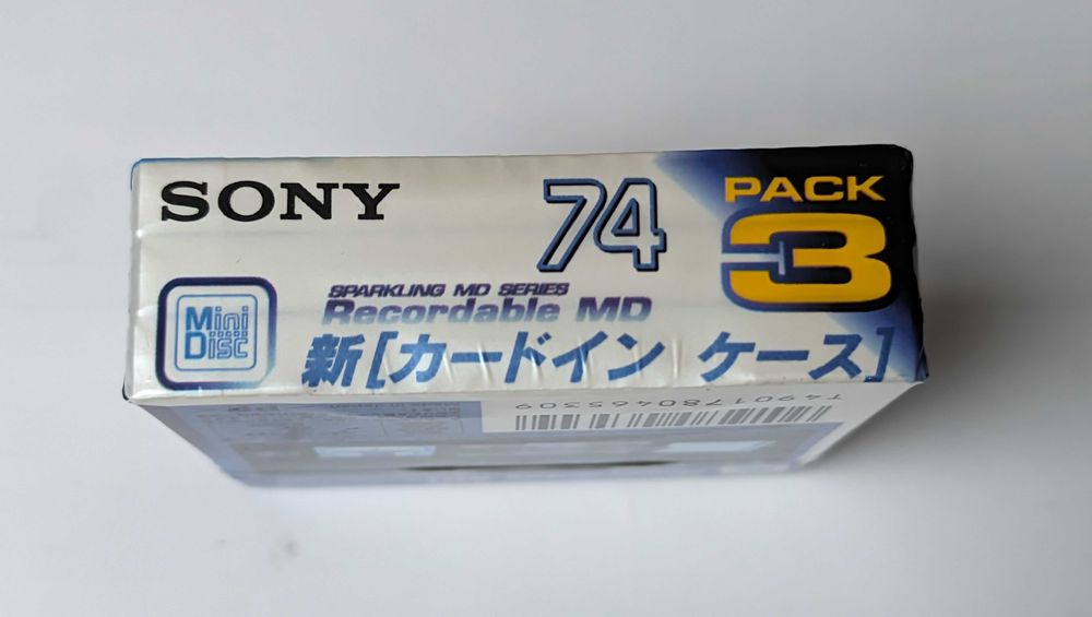 MiniDisc MD SONY Walkman Pear Blue 74 Japan 3szt-3pack
