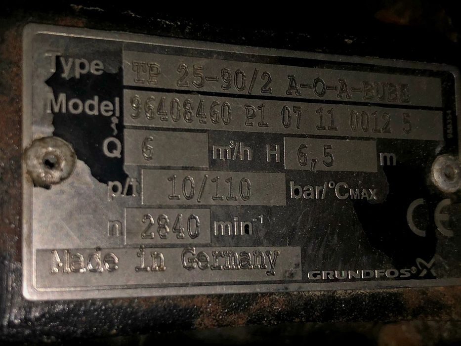 Насос с сухим ротором Grundfos TP 25-90/2 3x400V