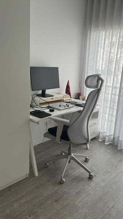 Conjunto de Cadeira para Gaming com Secretária 120x70cm