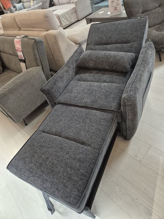 Cadeirão com cama reclinável Cinzento