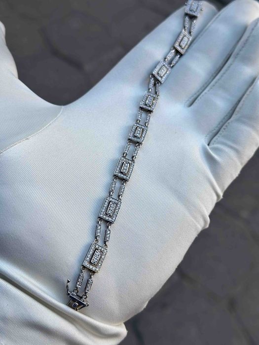 Золотой браслет с бриллиантами 3Ct