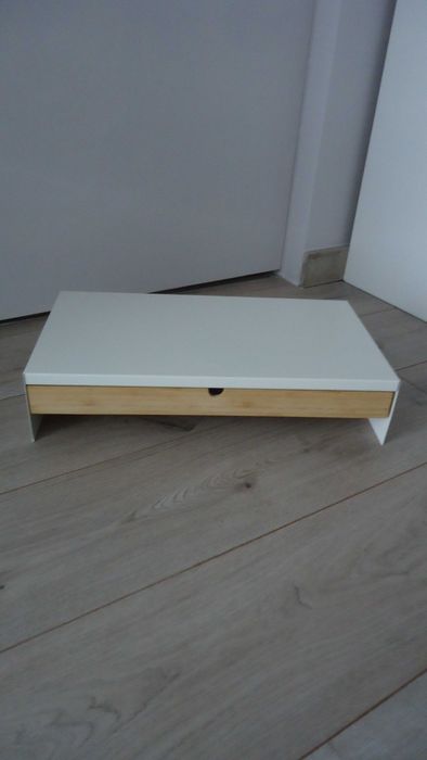 ELLOVEN podstawka pod monitor z szufladą biała podstawka IKEA