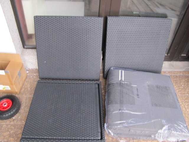 Leżak ogrodowy do opalania Allibert by Keter rattan z poduszką