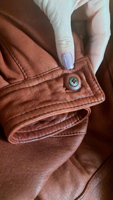 Вінтажна шкіряна куртка (54)