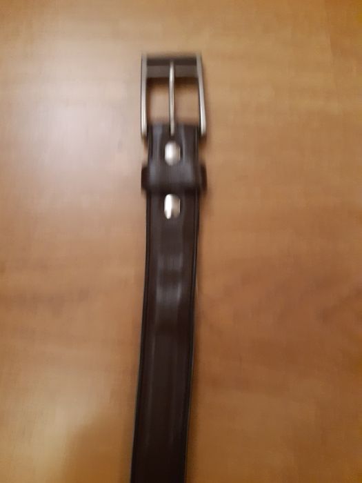 Pasek skórzany dł 102 szer 2,2 cm ciemny brąz