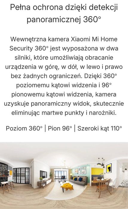 Kamera MiJia 360° komplet 2 sztuki