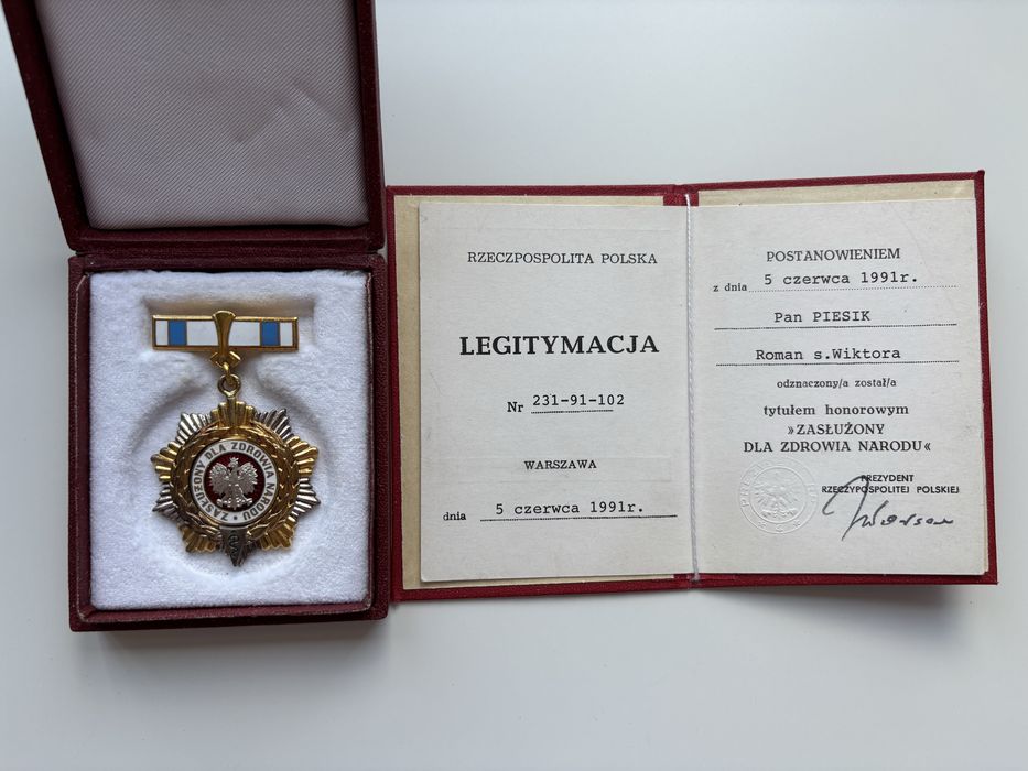 Zasłużony dla Zdrowia Narodu III RP - Wałęsa RZADKOŚĆ