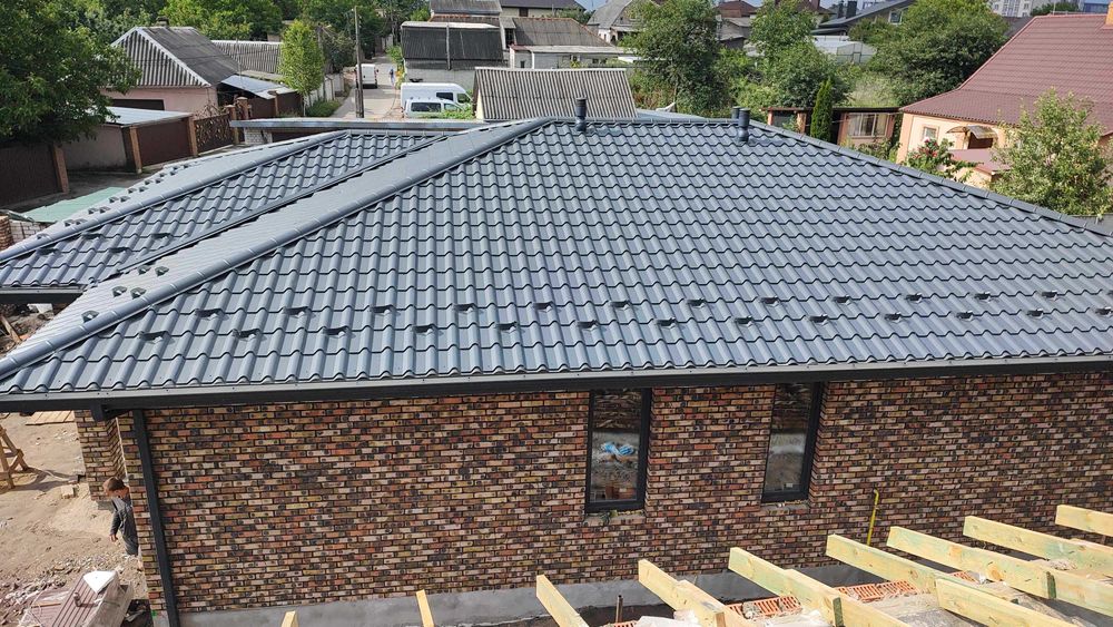 Блок хаус, євробрус, металочерепиця, металопрофіль, металеві паркани.