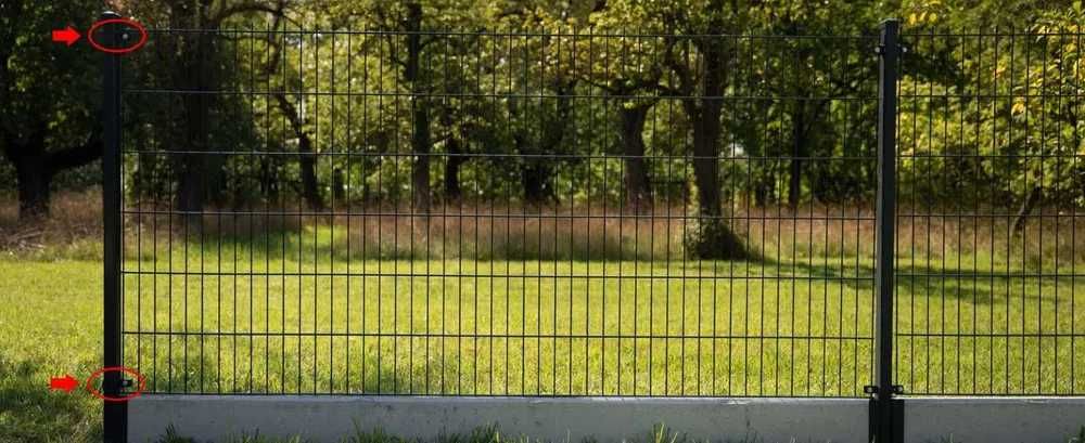 Solidne Ogrodzenie panelowe 123cm Fi 4 - 1mb