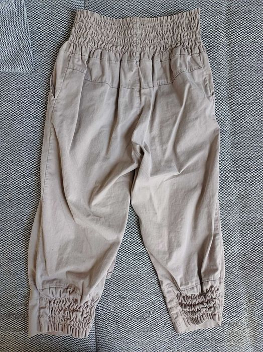 Vila Beżowe Spodnie Rybaczki 36 S