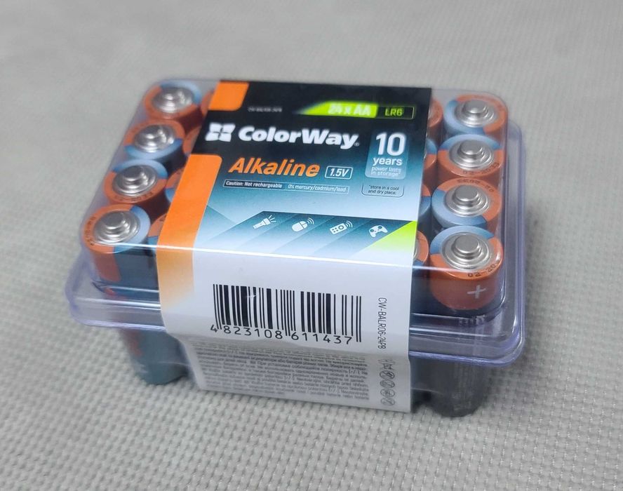 Батарейка тип AA Colorway (24 штуки) 1,5 В алкалінові (лужні)