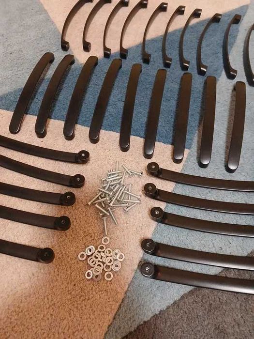 30x uchwyt uchwyty meblowe do kuchni komody 160 mm metalowe czarny mat