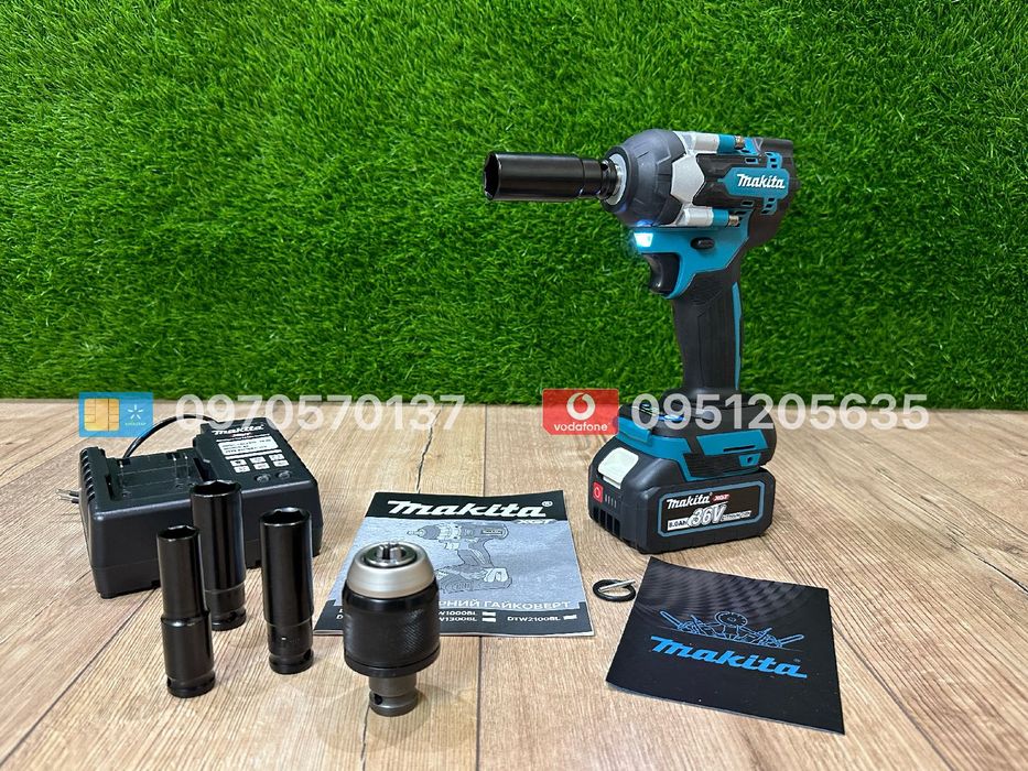 Набір 2/1 Makita Гайкокрут DTW500BL + Балгарка DGA504BL 36V 8Ah імпакт